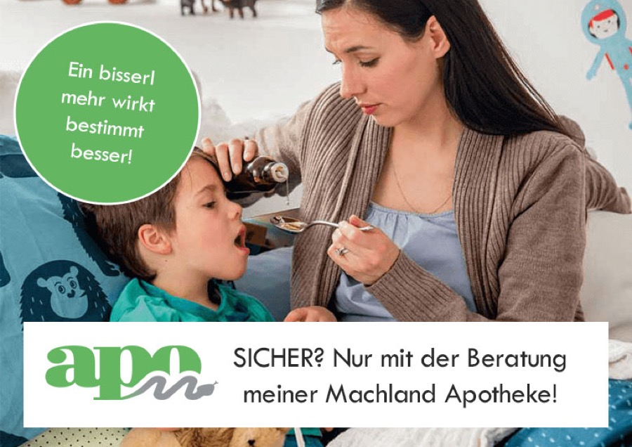 Kampagnenmotiv: sichere Dosierung mit Beratung der Machland Apotheke